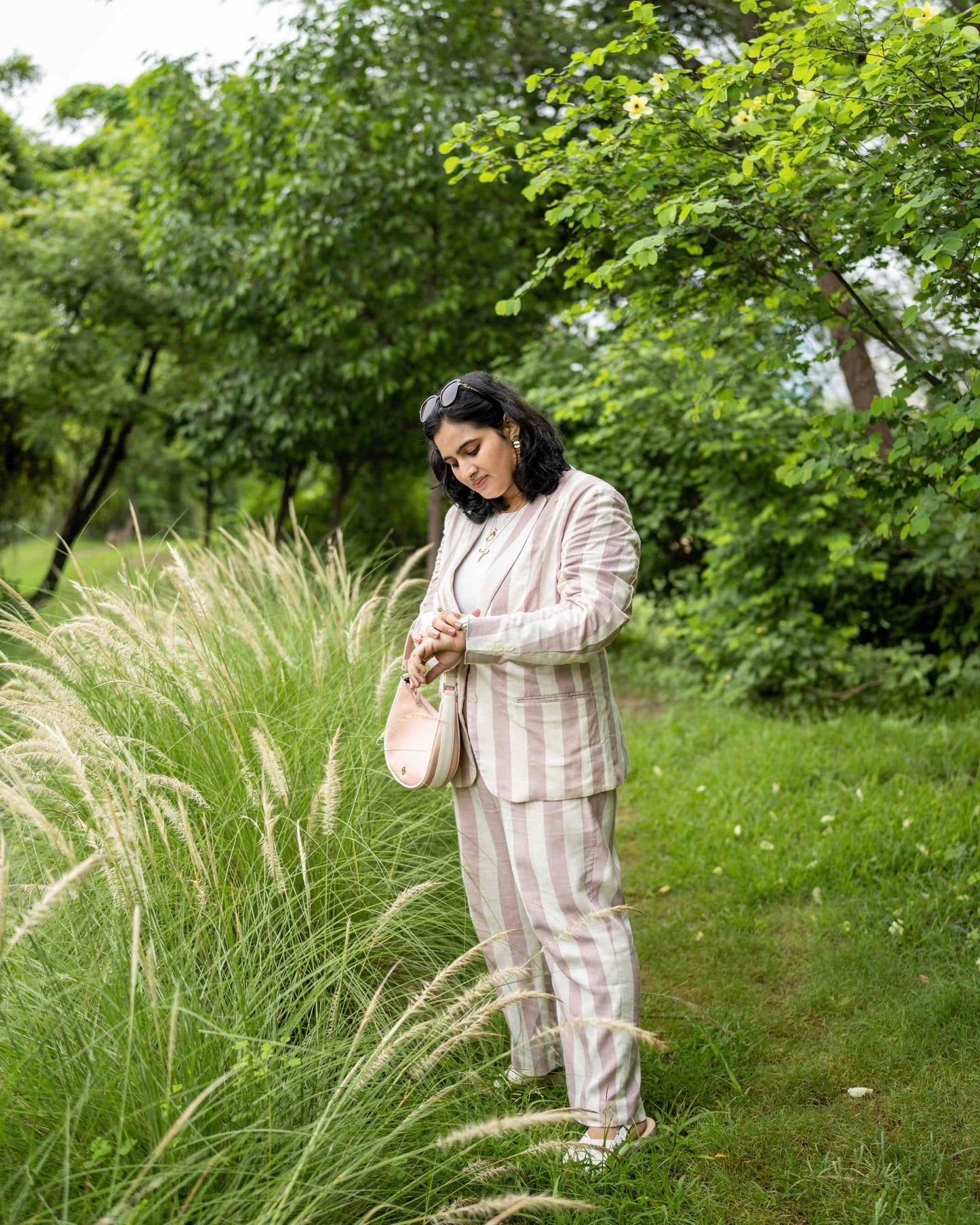 The Serenity Stripe Linen Blazer
