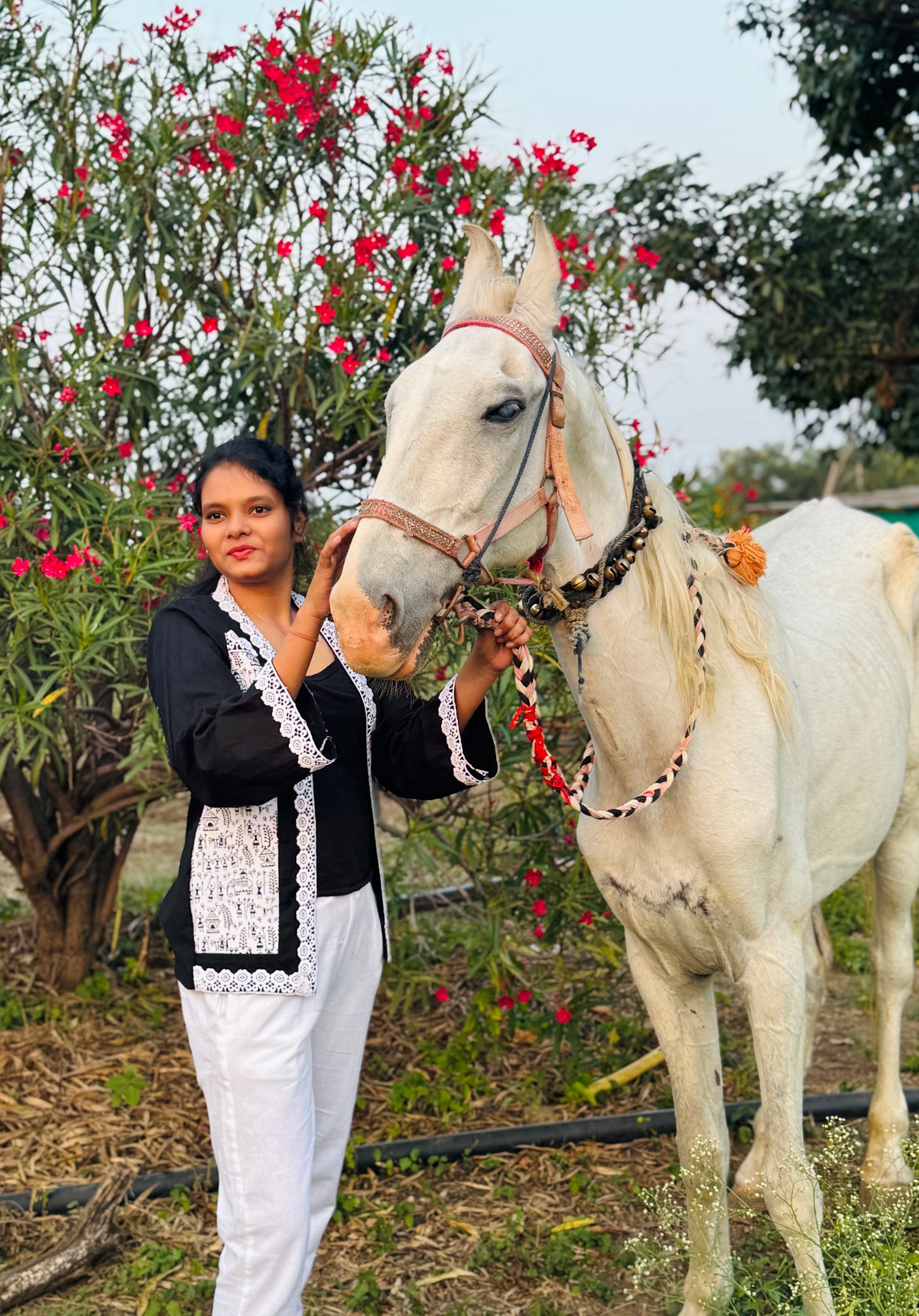 Classic white cotton pants