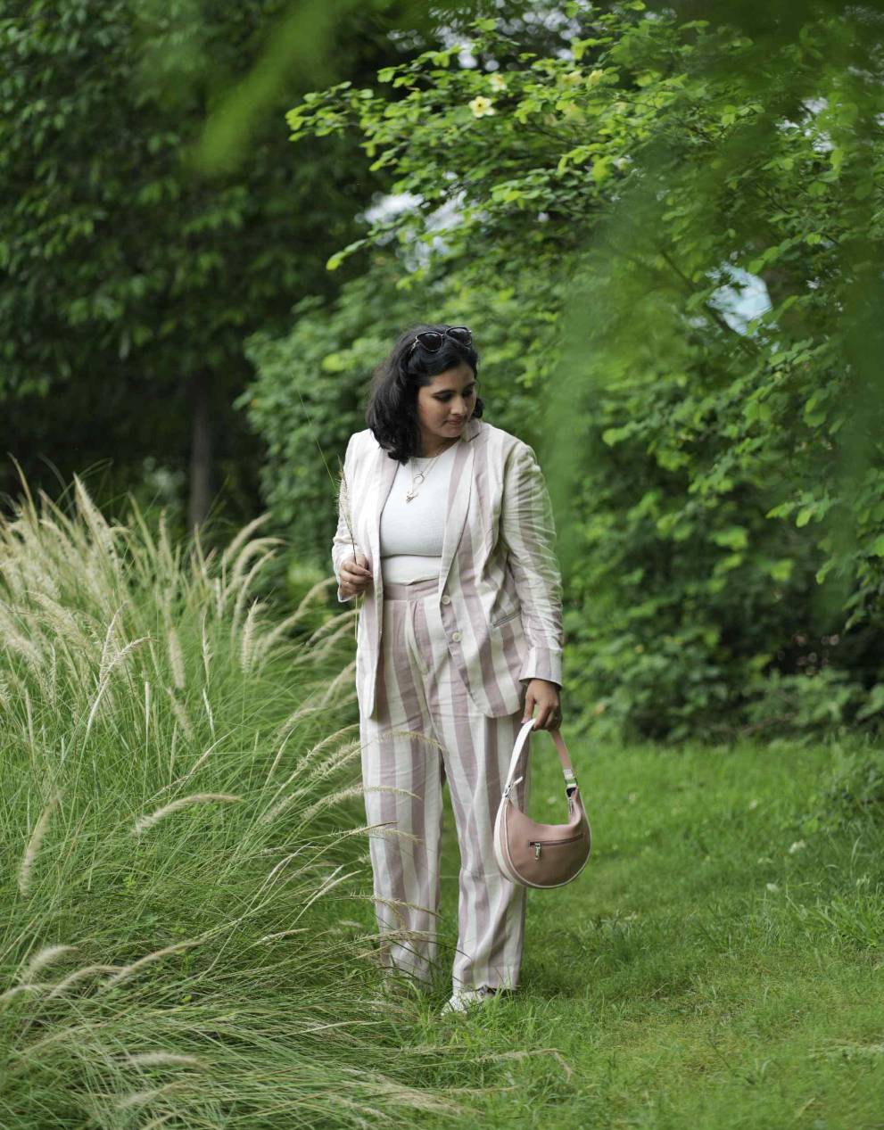 Linen stripe pants