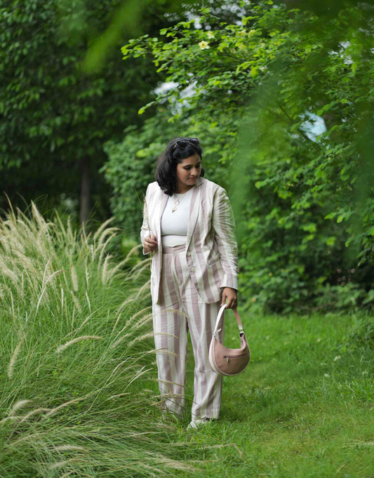 Linen stripe pants